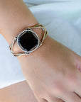 Onyx Mixed Metal Golden Cuff Bracelet