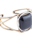 Onyx Mixed Metal Golden Cuff Bracelet
