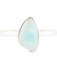Organic Blue Larimar and Sterling Silver Cuff Bracelet
