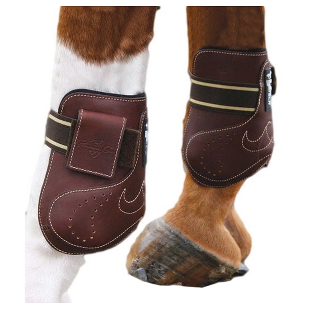 Premium Leather Horse Fetlock Boots Durable Leg Protection for Training &amp; Competition