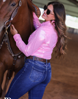 Petal Pink Sparkle Performance Rodeo Top