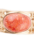 Pharoah Orange Sponge Coral and Golden Bronze Ring