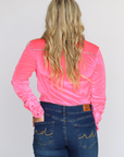 POP PINK VELVET PERFORMANCE RODEO SHIRT