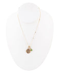 Pisces - Zodiac Green Jade Golden Charm Necklace