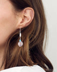 Purple Agate Chucky Sterling Silver Drop Earrings
