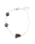 Sterling Silver Purple Tahitian Pearl Bracelet