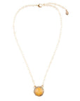 River Rocks Yellow Quartz and Golden Bronze Necklace