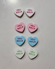 3d Printed Candy Conversation Heart Pins or Earrings Made in America