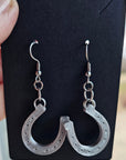 3D Print Western Silver Horseshoe Earrings Made in America