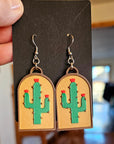 3D Print Zia New Mexico Cactus Earrings Made in America