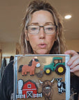 3D Highland Cow Farm Magnet Gift Set