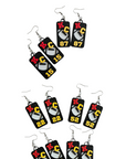 3D Print KC Chiefs Player Number Football Earrings choice of number