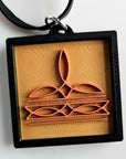 3D Print Picture Necklace on Deerskin Leather Western Bootstitch Made in America
