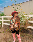 Baha Ranch Retro Pop Western Wild West Leopard Blazer