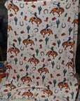 Rodeo Cowboy Throw Blanket Ultra-Soft Micro Fleece Blanket 60" x 80" Made in America