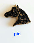 Baha Ranch Year of the Horse Tooled 3d Print Bookmark Keychain Hatpin Magnet Purse Charm Made in America