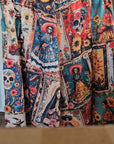 Baha Ranch Colores de Mexico Dia de los Muertos Midi Skirt