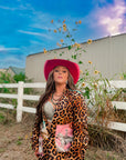 Baha Ranch Retro Pop Western Wild West Leopard Blazer
