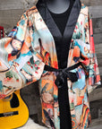 Baha Ranch Colores de Mexico Pictures of the Southwest Satin Kimono Sleeve Robe