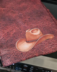 Monogrammed Initial Western Leather Look Saddle Longhorn Cowboy Cowgirl Kitchen Dish Towels Made in America
