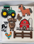 3D Highland Cow Farm Magnet Gift Set