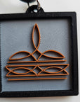 3D Print Picture Necklace on Deerskin Leather Western Bootstitch Made in America