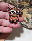 Bag of 25 -Boutique 3d Printed Package Inserts Cool Highland Brown Cow Made in America