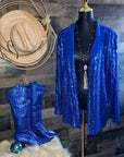 Blazing Boots - Blue or Silver -  Cowgirl Sparkle Holiday Western