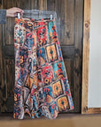 Baha Ranch Colores de Mexico Dia de los Muertos Midi Skirt