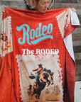 Old Rodeo Western Throw Blanket 60" x 80" Ultra Soft Made in America