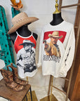 Baha Ranch Black White Cowboy Vintage Tank Top