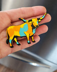 3d Printed Farm Western Longorn Horse Cow Magnet Made in America