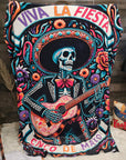 Cinco De Mayo Dia de los Muertes Throw Blanket Ultra-Soft Micro Fleece Blanket 60" x 80" Made in America