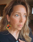 3D Print Kansas City Arrowhead Football Chiefs Earrings Made in America