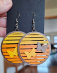 3D Print That70's Show Sunflower Boho Hippie Earrings Made in America
