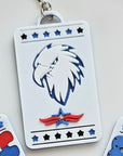 Patriotic Keychain - choice of styles - 3D Print USA - Made in America