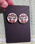 3d Western Cowgirl Cowboy Highland Cow Theme - Necklace, Purse Charm, Earrings, Keychain, Magnet