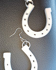 Baha Ranch 3D Print Silver Silk western Earrings Choice of styles Made in America