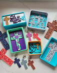 Baha Ranch 3D Faith Tooled Wall Cross or Keychain/Purse Charm Made in America