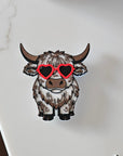 3d Printed Cool Highland Cow Hat Pin Made in America