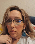 3D Print Western Tooled Turquoise  Earrings Made in America