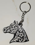 Baha Ranch Year of the Horse Tooled 3d Print Bookmark Keychain Hatpin Magnet Purse Charm Made in America