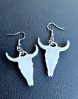 Baha Ranch 3D Print Silver Silk western Earrings Choice of styles Made in America