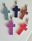 Baha Ranch 3D Faith Tooled Wall Cross or Keychain/Purse Charm Made in America