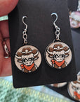 3d Western Cowgirl Cowboy Highland Cow Theme - Necklace, Purse Charm, Earrings, Keychain, Magnet