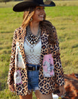 Baha Ranch Retro Pop Western Wild West Leopard Blazer