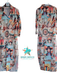 Colores de Mexico Pictures of the Southwest Button-Up Long Sleeve Shirt Dress Duster