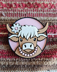 3d Western Cowgirl Cowboy Highland Cow Theme - Necklace, Purse Charm, Earrings, Keychain, Magnet
