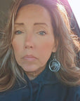 Baha Ranch 3D Print Silver Silk western Earrings Choice of styles Made in America