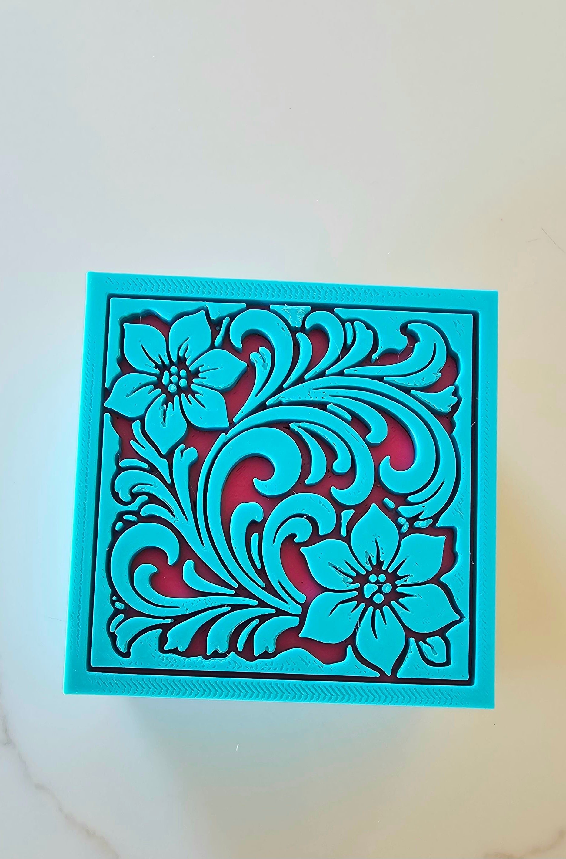 Baha Ranch 3D Tooled Gift Box - choice of colors and sizes